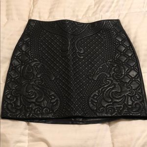 NWT h&m quilted leather skirt